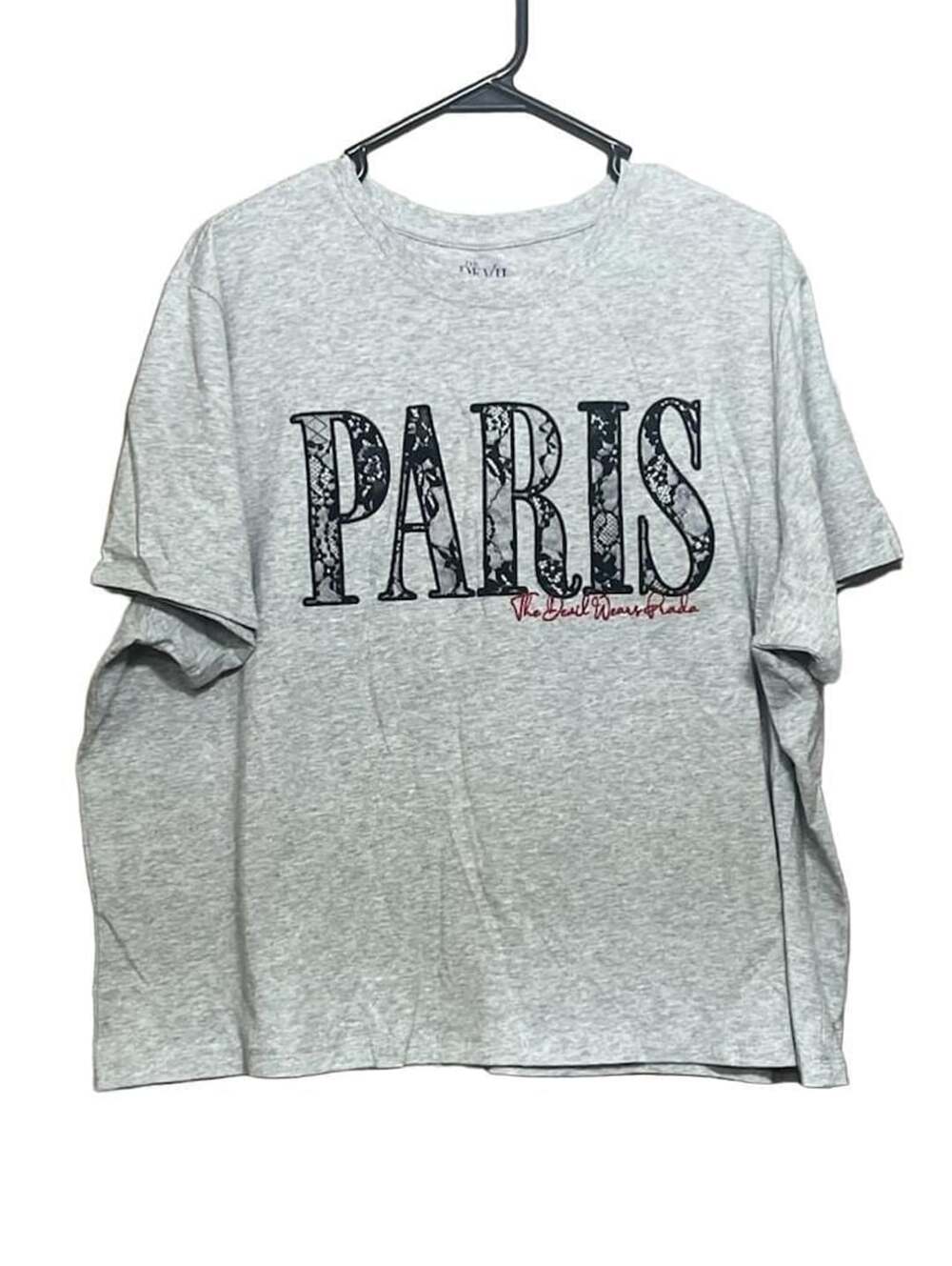 The Devil Wears Prada Paris T-Shirt Size XXL Gray Graphic Short Sleeve